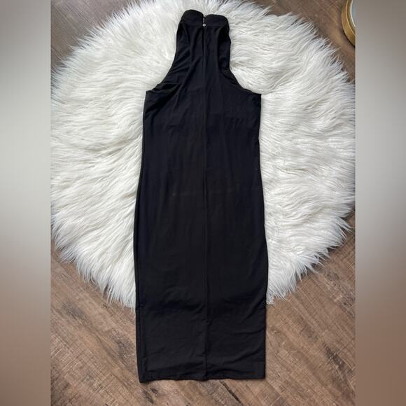 HATCH MATERNITY THE BODY HALTER DRESS BLACK MOCK NECK SIZE XS - Picture 4 of 6